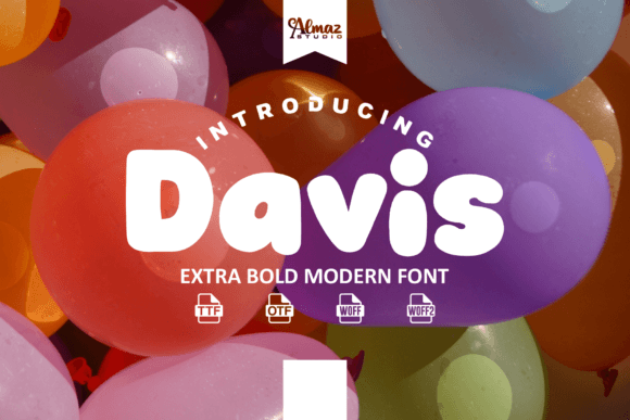 Davis Font: The Bold Retro Typeface for Playful Brand Identity
