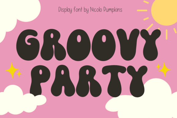 Groovy Party: A Retro Display Typeface for Editorial Design