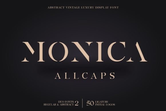 Monica Allcaps: The Vintage Display Typeface for Professional Branding