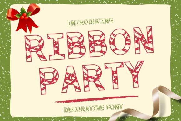 Ribbon Party: The Playful Display Font for Festive Branding